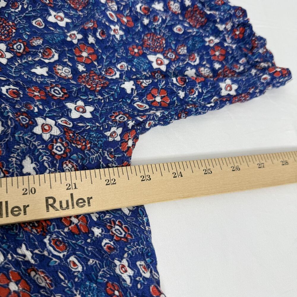 Knox Rose Navy Floral Square-Neck Bohemian Blouse - Picture 7 of 8